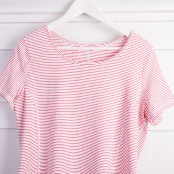 TALBOTS T striped crew neck shirt size X - Picture 4 of 7